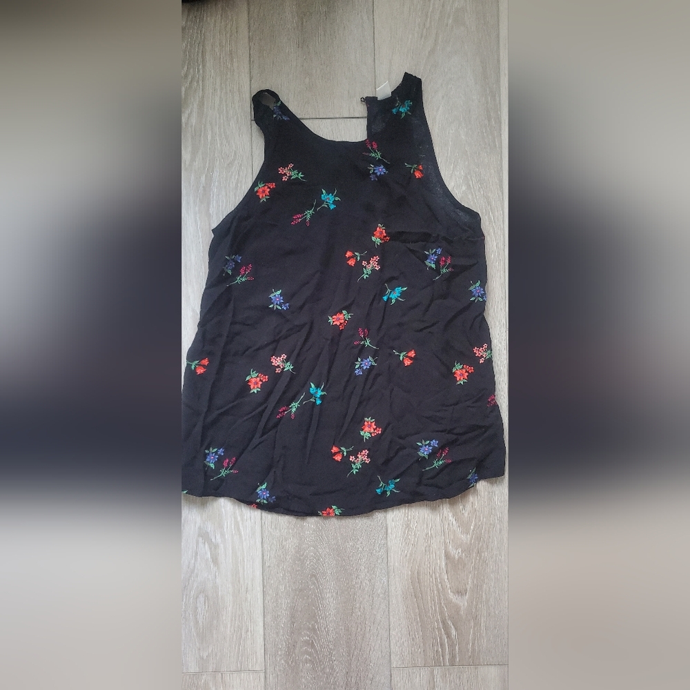 Floral Black Skirt